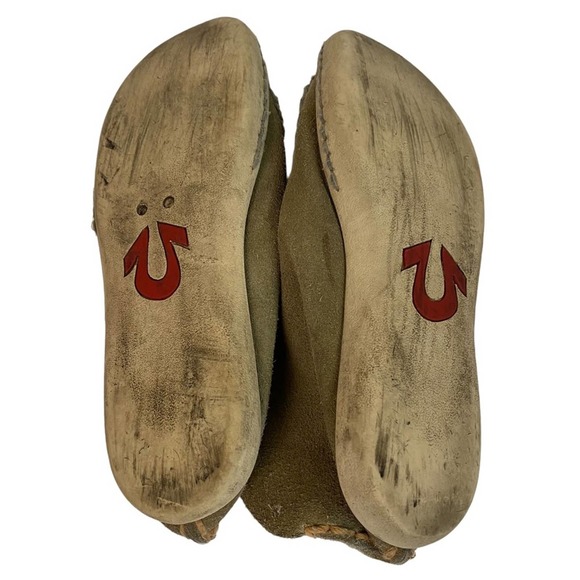 True Religion Khaki Suede Leather Lace Up Chukka Ankle Boots main image 9